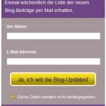 Blogupdates Bild des Formulars