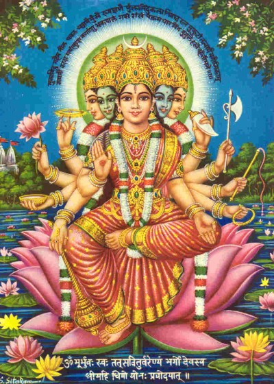 Gayatri mit Mantra